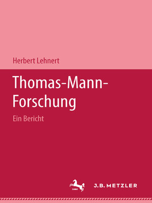 cover image of Thomas-Mann-Forschung